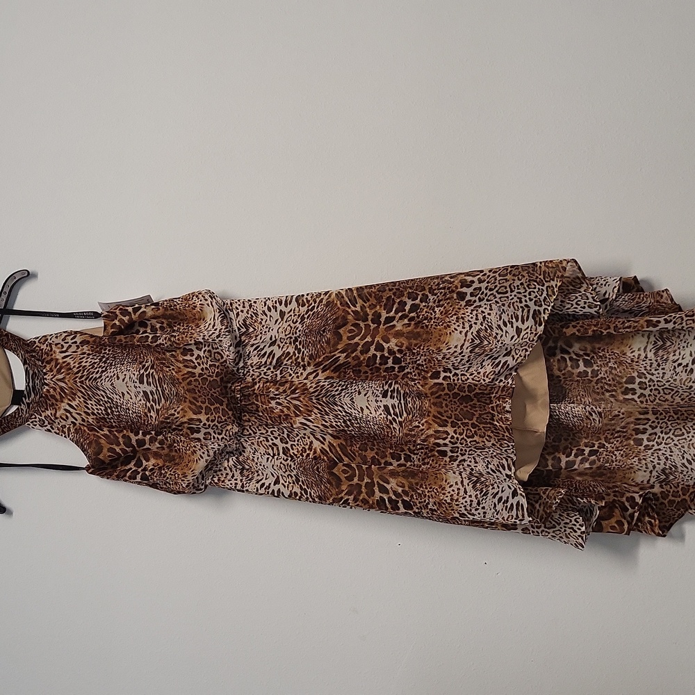 Biosu biosu dress leopard pattern dress
